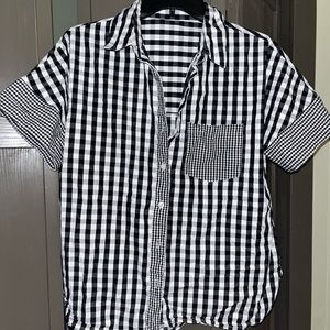 Oversized Gingham Blouse